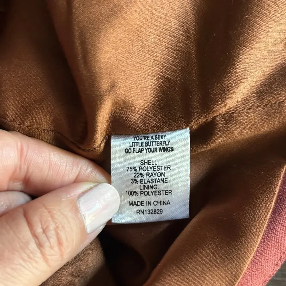 LPA x REVOLVE | Baldwin Vest Henna Rust Button Front Pockets Size Small